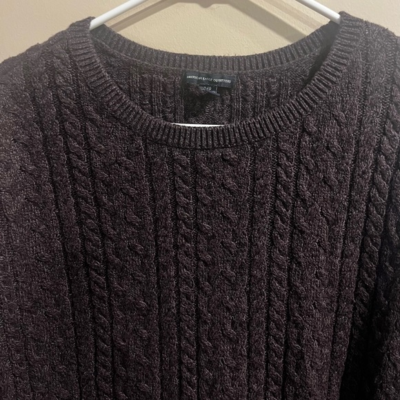 American Eagle Outfitters Size Large Sweater Crew Neck~Dark Purple color - Picture 3 of 5